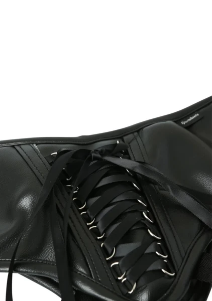 Pleather Corsette Strap On - Plus Size