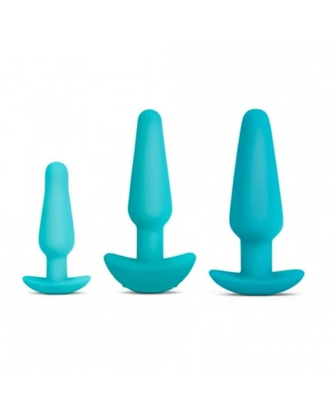 B-vibe Anal Training And Education Set - Teal - 5.2 Inch