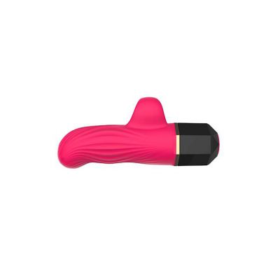Textured Finger Vibrator Red