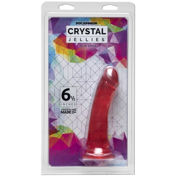 Doc Johnson Crystal Jellies Slim Dong 6.5" Dildo