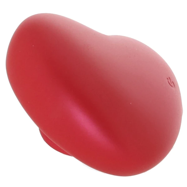 Amore Pleasure Vibe Silicone Heart Shaped Rechargeable Clitoral Stimulator By VeDO - Red