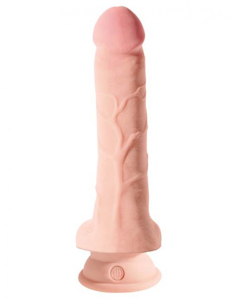 King Cock Plus 8 Inch Triple Density Fat Cock With Balls - Flesh