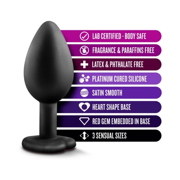 Bling Plugs Training Kit Black with Gem End