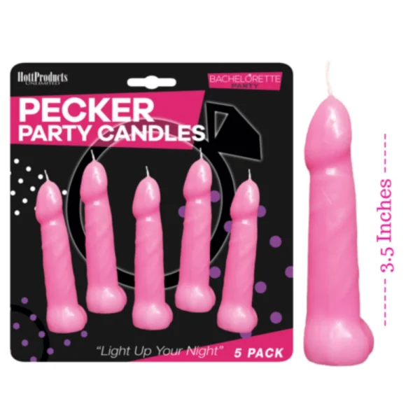 Bachelorette Pecker Party Candles