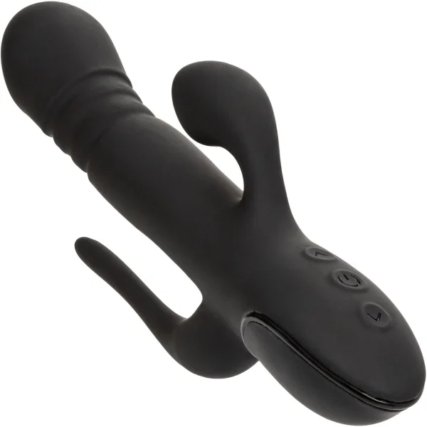 III Triple Euphoria Silicone Triple Stimulation Thrusting Vibrator With Clitoral Suction By CalExotics