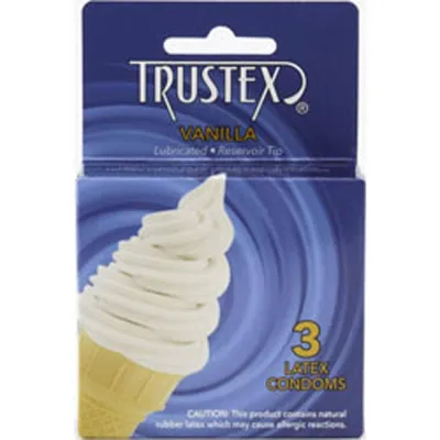 Trustex Flavored Lubricated Condoms 3 Pack Vanilla