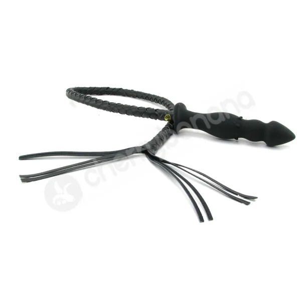 Fetish Fantasy Extreme Black Silicone Butt Plug/Whip