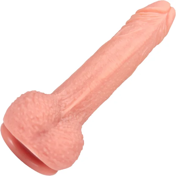 The Quarterback 5.5 Inch Silicone Realistic Dildo With Balls & Suction Cup Base By Fukena - Vanilla