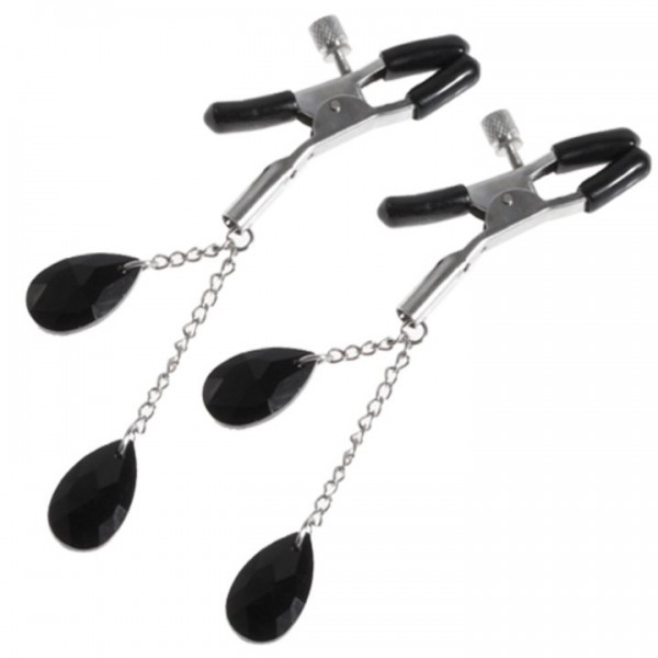 Onyx Gem Twist Nipple Clamps