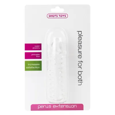 Realistic Spikey Penis Extension Transparent
