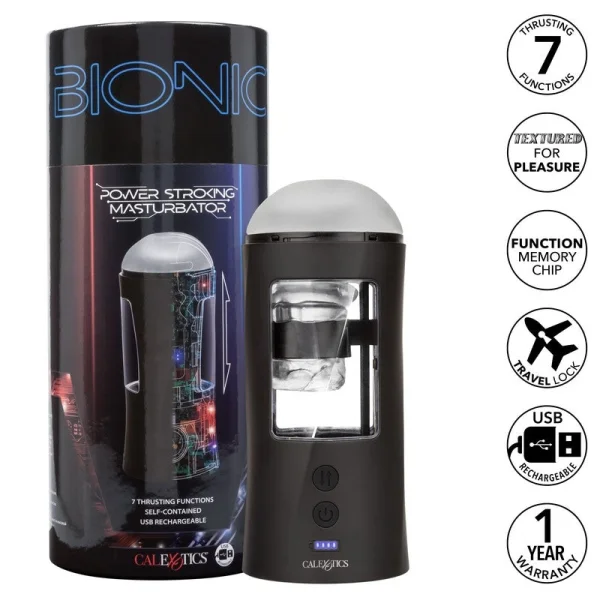Bionic Power Stroking Rechargeable Penis Masturbator By CalExotics