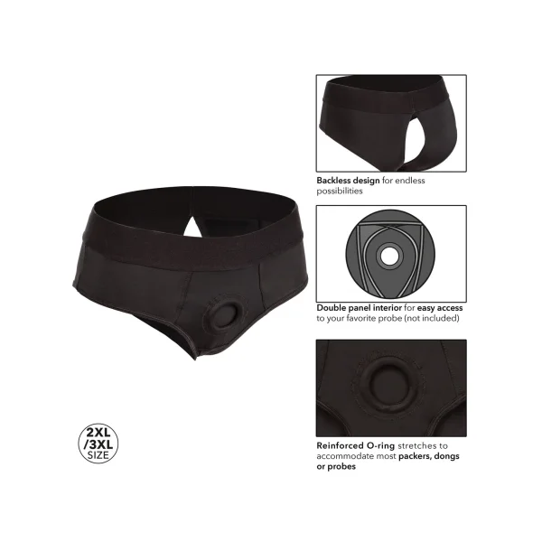 Boundless Backless Brief - 2xl-3xl - Black