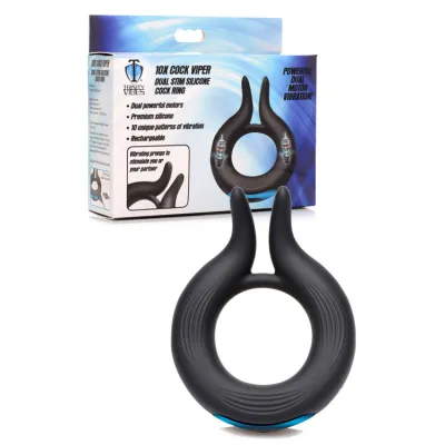 Trinity 4 Men 10X Cock Viper 3 7 Dual Stim Silicone Cock Ring