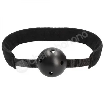 Ouch Velvet Velcro Adjustable Black Breathable Gag