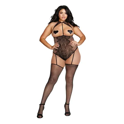 Teddy Bodystocking Queen Black