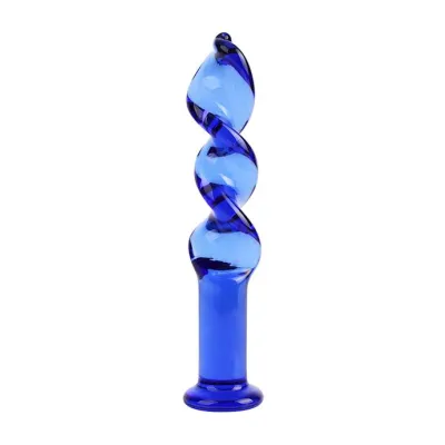 Lucent Spiraled Glass Butt Plug