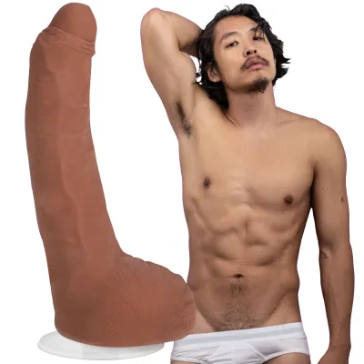 Signature Cocks Leo Vice 7 5 Inch Cock With Removable Vac U Lock Suction Cup Caramel