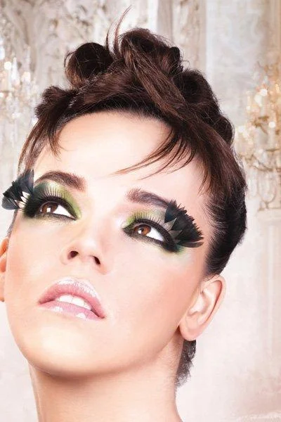 Brown Feather Eyelashes