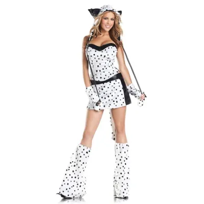 8 Piece Darling Dalmatian Costume M l White Black M l