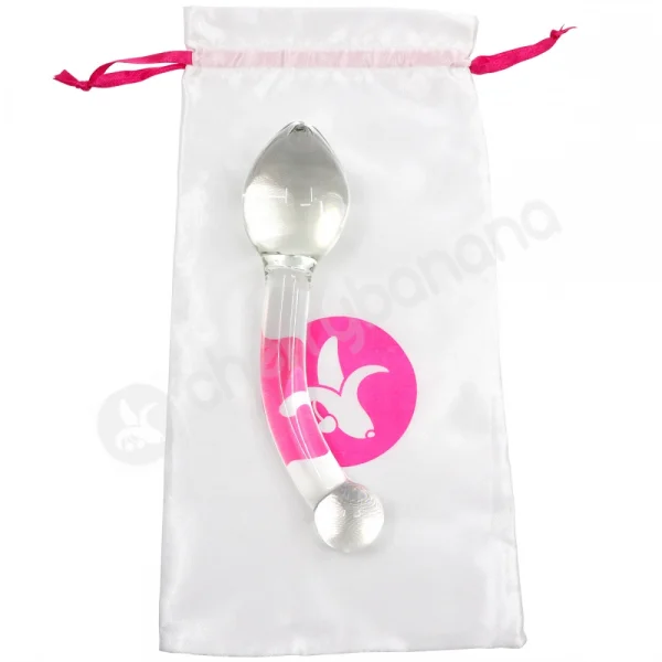Crystal Pleasures Glass Smooth Slider Double Dildo Plug