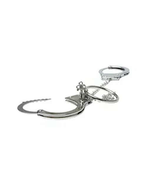 Sex And Mischief Ring Metal Handcuffs - Silver — image 2 of 2