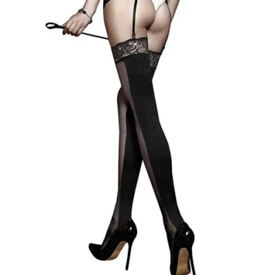 Baci After Dark Lace Detail Thigh High Stockings