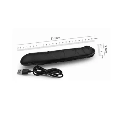 Realistic Silicone Vibrating Dildo Black 8 5 Inch