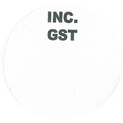 Inc Gst Stickers White