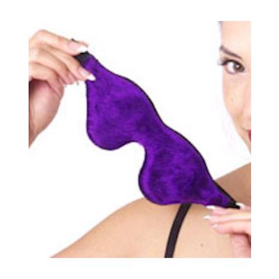Strict Leather Purple Fur Lined Blindfold Purple