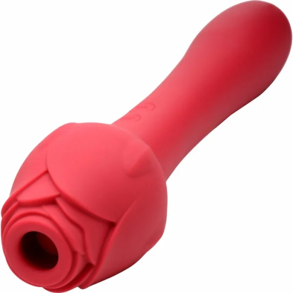 INMI Bloomgasm Dual-Ended Rose Wand Vibrator and Air Pulse Stimulator