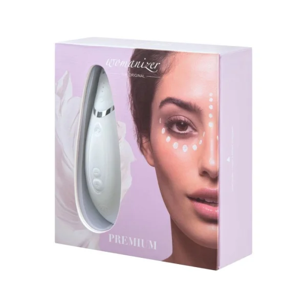 Womanizer Premium White/Chrome Air Suction Clit Stimulator