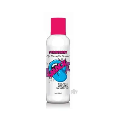 Sensual Massage Smack Lickable Massage Oil Strawberry 2 Oz