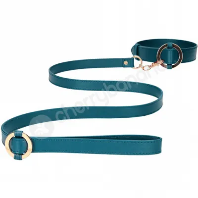 Ouch Halo Green Gold Luxury Collar With Leash