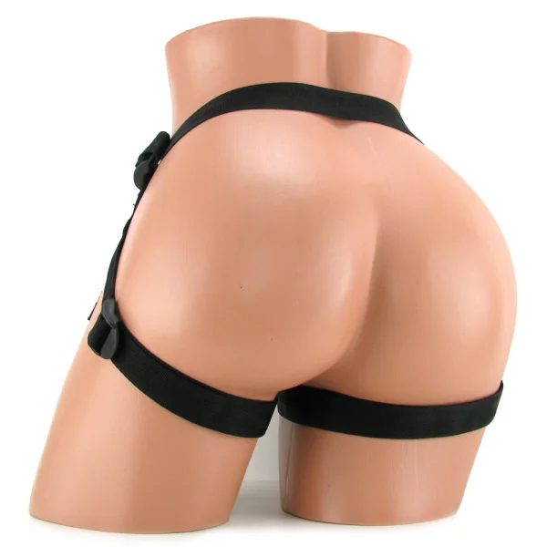 Latigo Black Leather Strap-On Harness