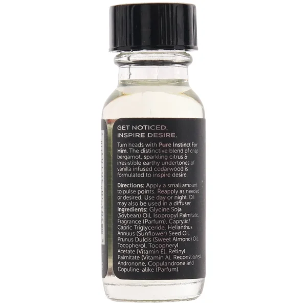 Pure Instinct Black - Pheromone Cologne  Oil .5oz
