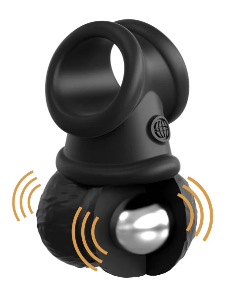 King Cock Elite - the Crown Jewels - Vibrating  Vibrating Silicone Swinging Balls