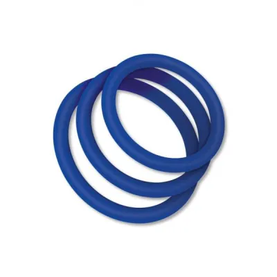 Zolo Stretchy Silicone Cock Rings Blue