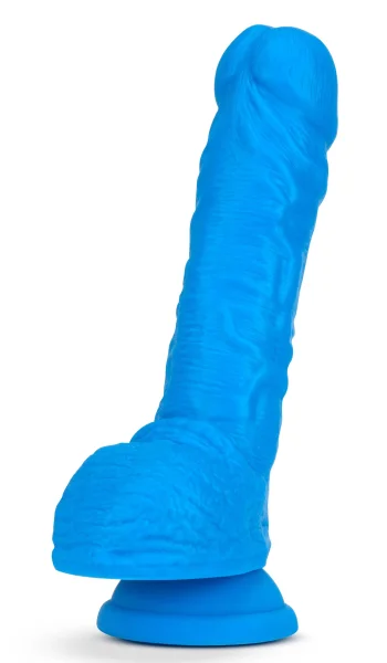 Neo - 9 Inch Dual Density Dildo - Neon Blue