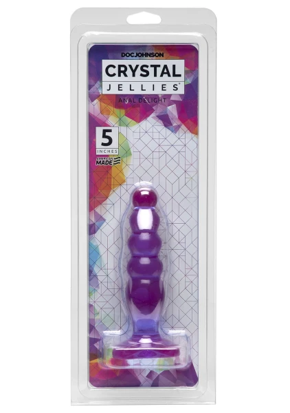 Crystal Jellies 5 inch Anal Delight - Purple