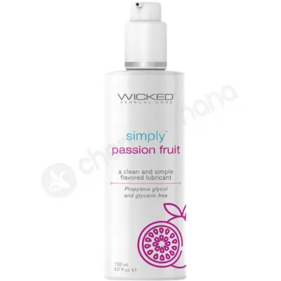 Wicked Simply Aqua Passion Fruit Flavoured Water Based Lubricant 120ml