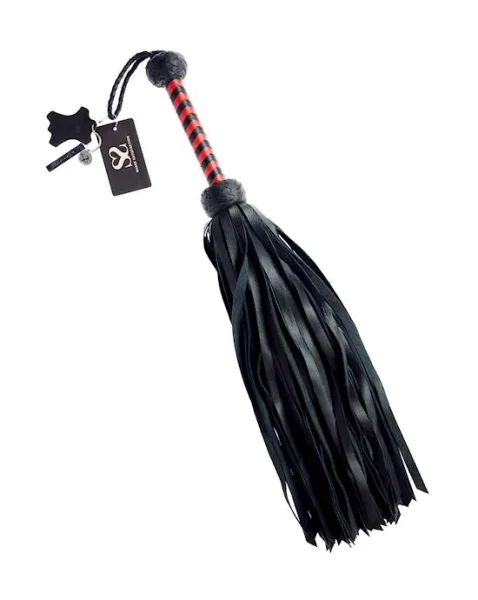 Bound X Calfskin Mop Flogger - Red / Black