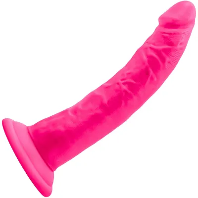 Neo Elite 7 5 Inch Dual Density Realistic Silicone Dildo by Blush Neon Pink