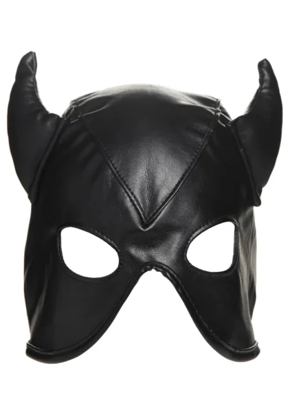 Master Series Dungeon Demon Bondage Hood with Horns