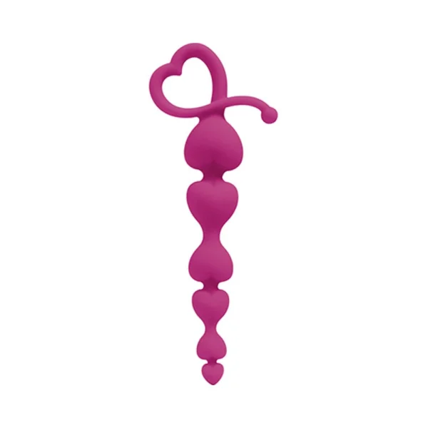 Gossip Hearts On A String Silicone Anal Beads