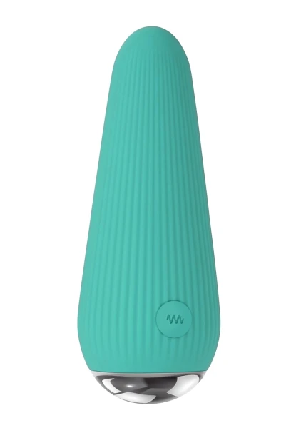 Gender X O Cone Rechargeable Waterproof Silicone Powerful Bullet Vibrator - Teal