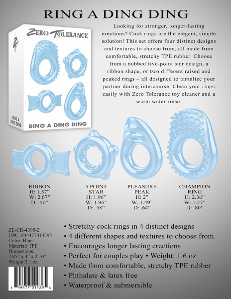 Ring A Ding Ding Cock Rings Set x4