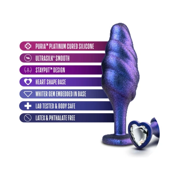 Anal Adventures Matrix - Bumped Bling Plug -  Sapphire