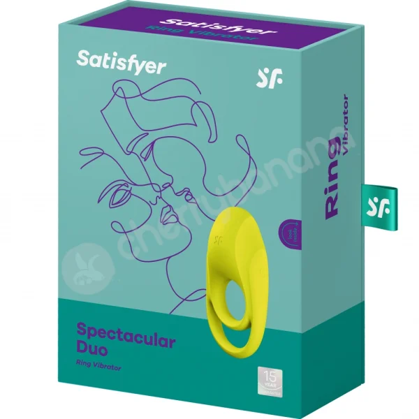 Satisfyer Spectacular Duo Green Silicone Stamina Duo Cock & Ball Vibrating Ring