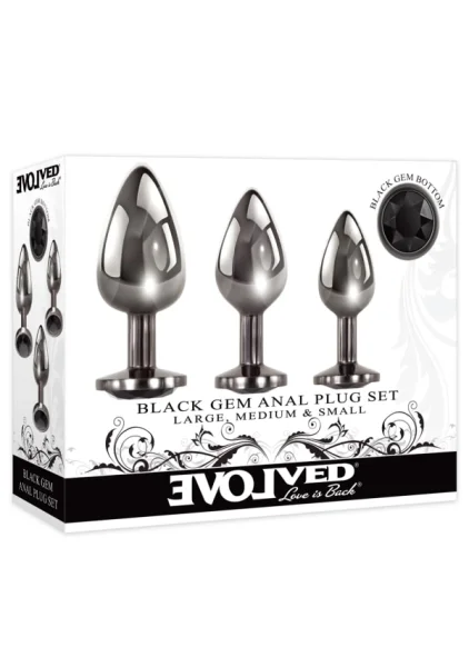 Black Gem Anal Plug Set