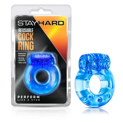 Stay Hard Reusable Cock Ring Blue